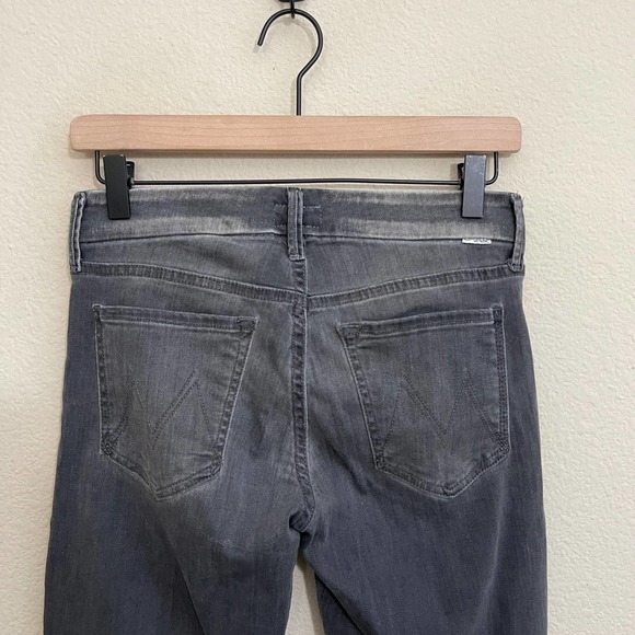 MOTHER The Looker Ankle Fray Raw Hem Skinny Denim Jeans Deep Voodoo Gray 27 - Picture 8 of 12